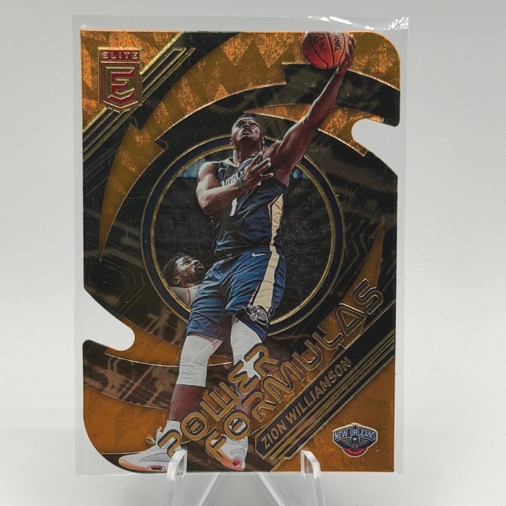 Zion Williamson Orange Die-Cut Power Formulas 2021 Donruss Elite 13 NBA Pelicans